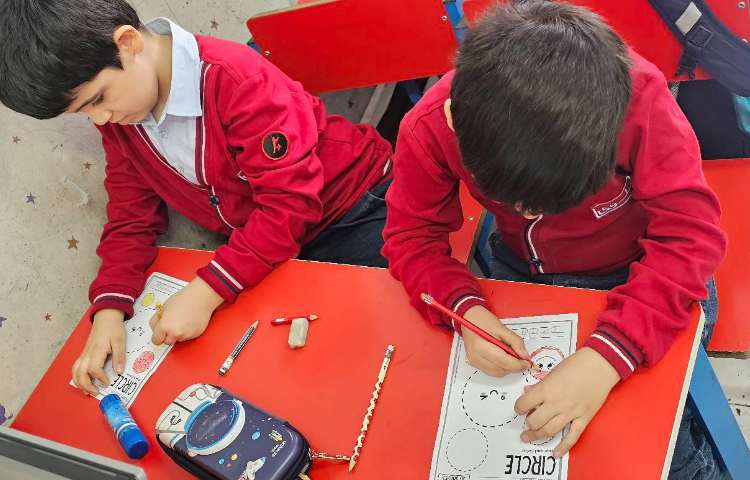 انجام کاربرگ مفهوم دایره tracing & coloring 5