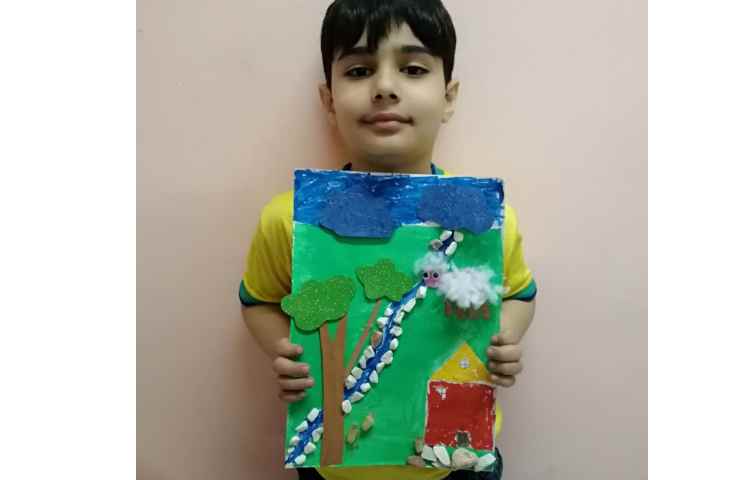 انجام کلاژ روی نقاشی ها 3