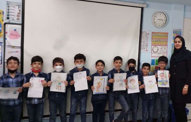 اهدا جوایز نفرات برتر مسابقه روز بهداشت دبستان علوی