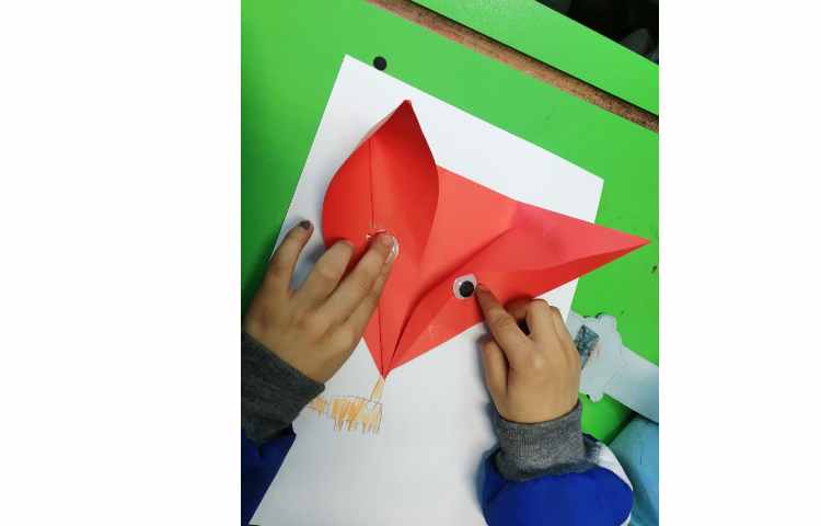 اوریگامی سر روباه 5