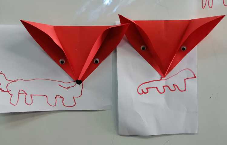 اوریگامی سر روباه 6