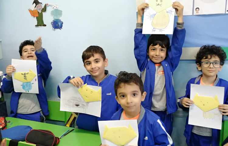 اوریگامی سر گربه همراه با نقاشی 7