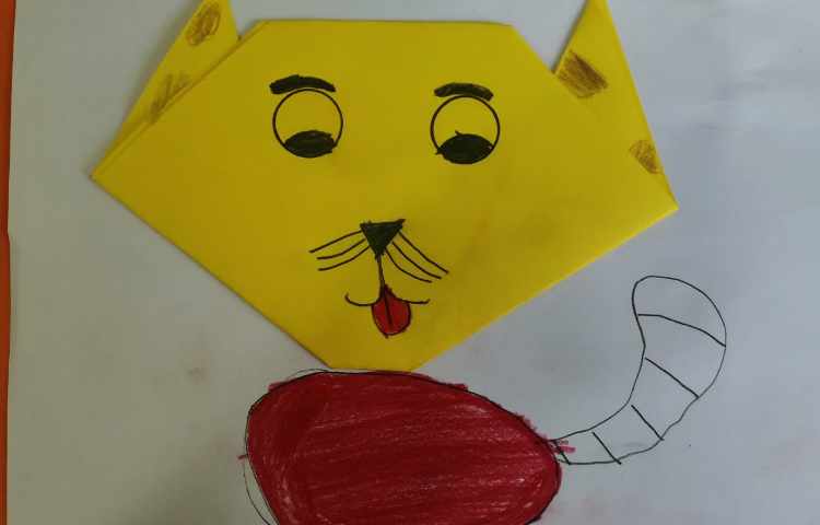 اوریگامی سر گربه 4