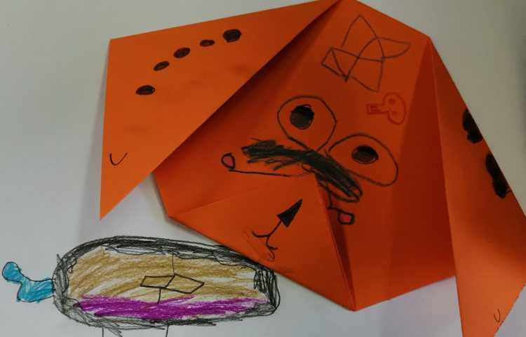 اوریگامی و کلاژ سگ 2