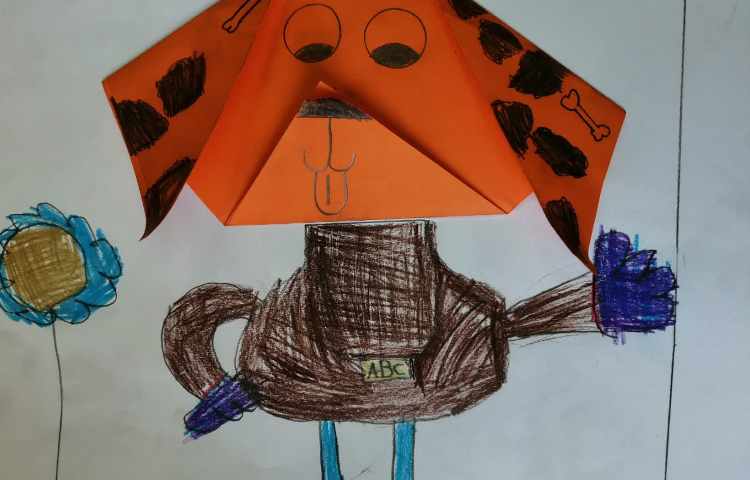 اوریگامی و کلاژ سگ 3