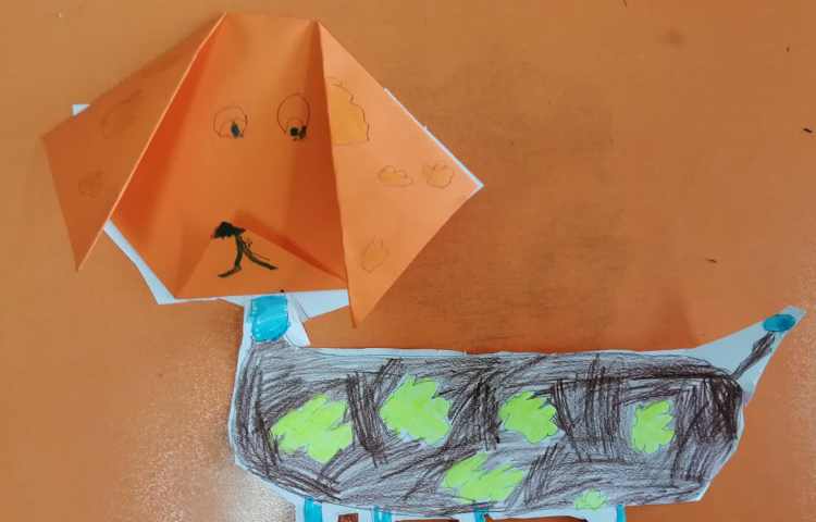 اوریگامی و کلاژ سگ 4