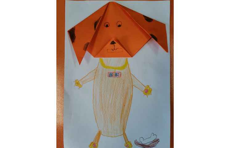 اوریگامی و کلاژ سگ 5