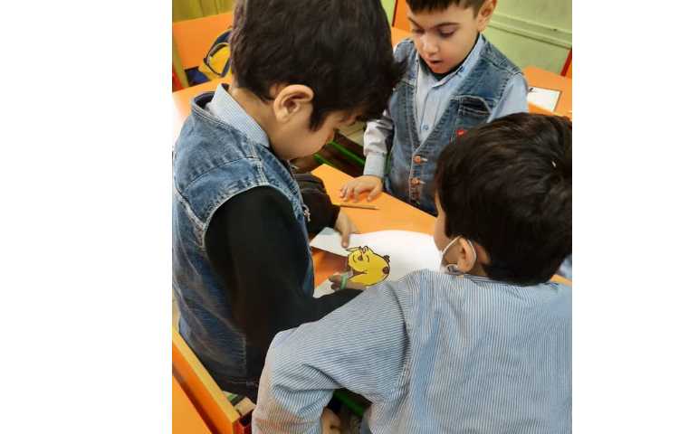 ایجاد انگیزه نشانه ج، رنگ آمیزی گنجشک به صورت گروهی 2