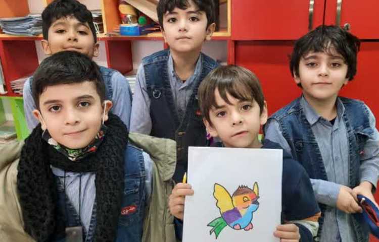 ایجاد انگیزه نشانه ج، رنگ آمیزی گنجشک به صورت گروهی 5