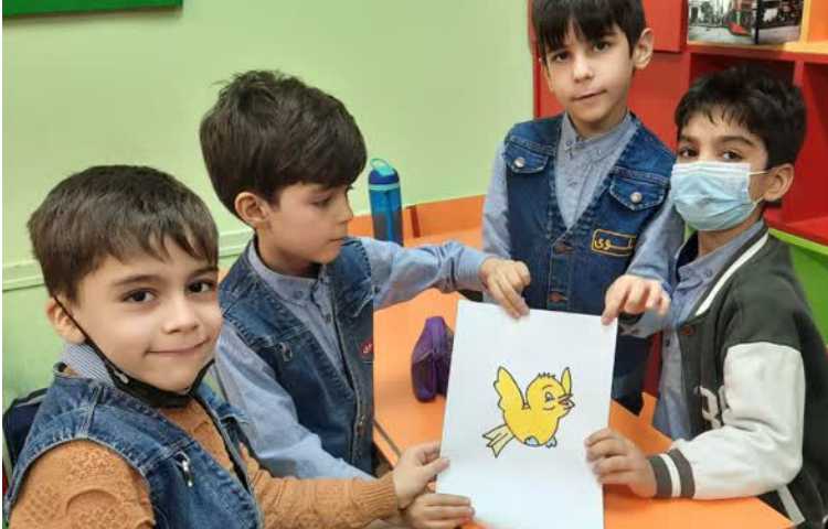 ایجاد انگیزه نشانه ج، رنگ آمیزی گنجشک به صورت گروهی 6