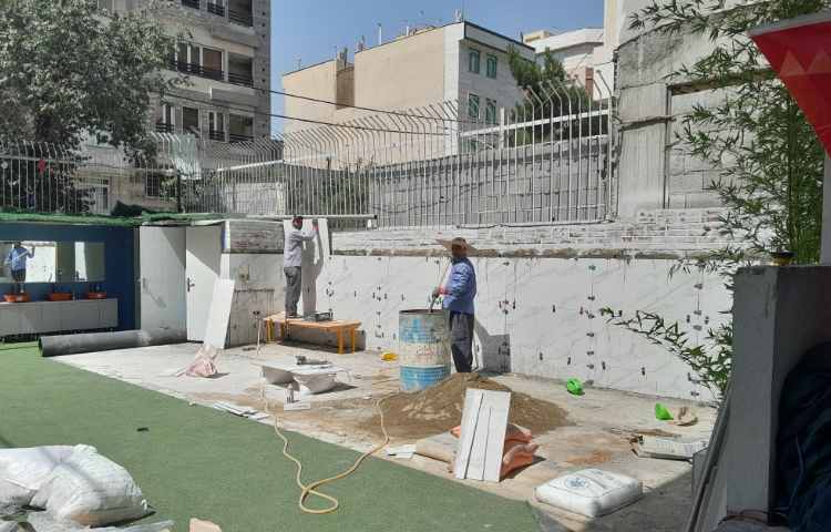 بازسازی وتعمیرات مدرسه 1