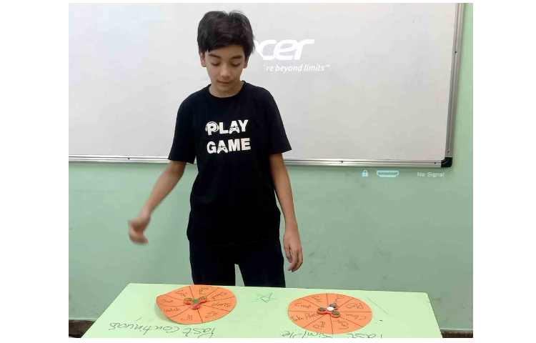 بازی spinner برای مرور گرامر درس اول 1