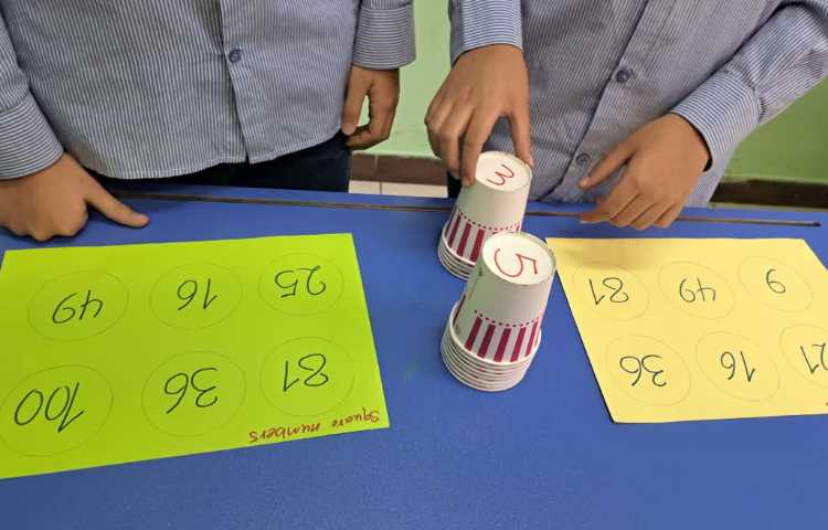 بازی برلی تمرین multiple and square numbers 3