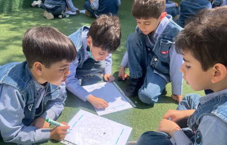 بازی ریاضی( پرتاب لوبیا به نقاط مختلف دایره ) تمرین جمع و تفریق 2