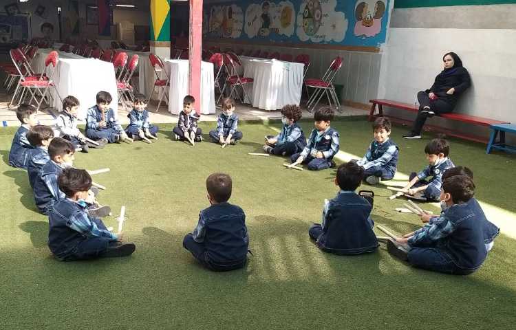 :بازی ریتمیک به وسیله چوبک و موزیک خونه مادر بزرگه، کلاس بادبادک 1