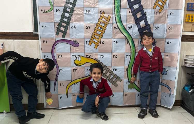 بازی مار و پله (تلفیق ریاضی و فارسی) پرسش کلاسی 2