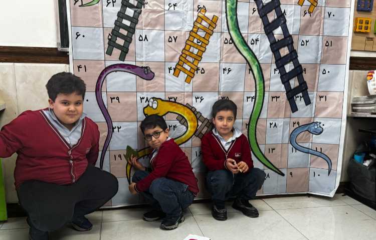 بازی مار و پله (تلفیق ریاضی و فارسی) پرسش کلاسی 4