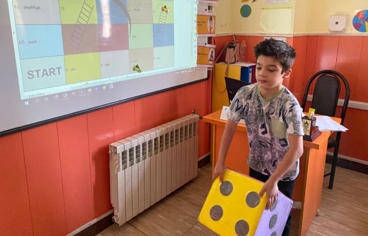 : بازی مار و پله، تمرین صدا کشی کلمات مربوط به حروف x,y,ch,sh 5