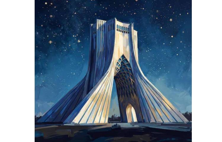 بخشی از ارائه‌ی زبان‌آموزان درمورد Azadi Tower 1