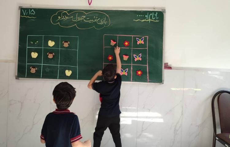 برای تثبیت یادگیری درس ریاضی مبحث( جدول سودوکو) بازی در کلاس توسط دانش‌آموزان انجام شد.