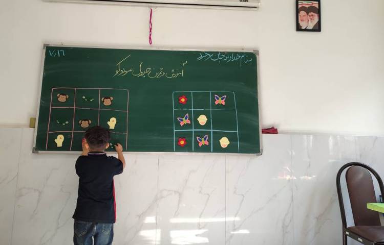 برای تثبیت یادگیری درس ریاضی مبحث (سودوکو) بازی و تمرین و تکرار در کلاس انجام شد. 5