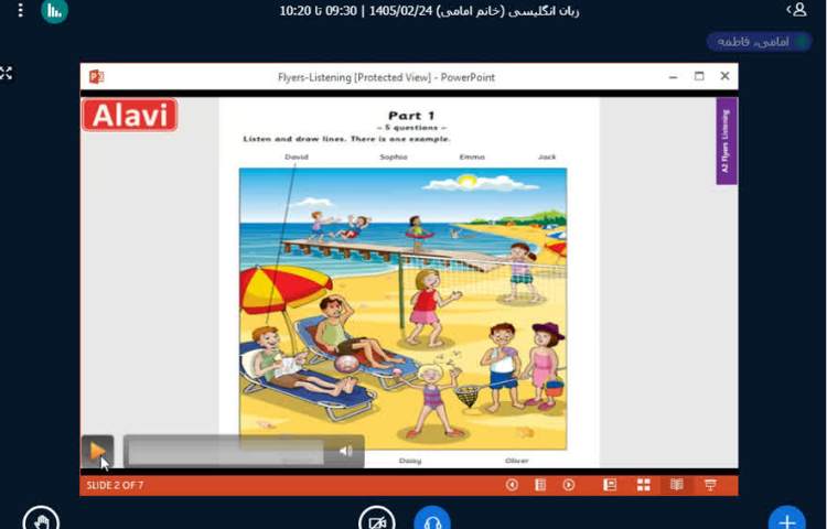 برگزاری بخش Listening آزمون شبیه ساز کمبریج 3