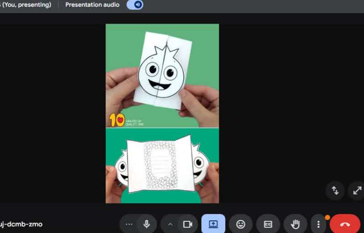 برگزاری جلسه هفتگی دپارتمان زبان و اتاق فکر آنلاین 2
