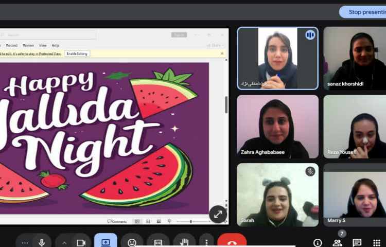 برگزاری جلسه هفتگی دپارتمان زبان و اتاق فکر آنلاین 3