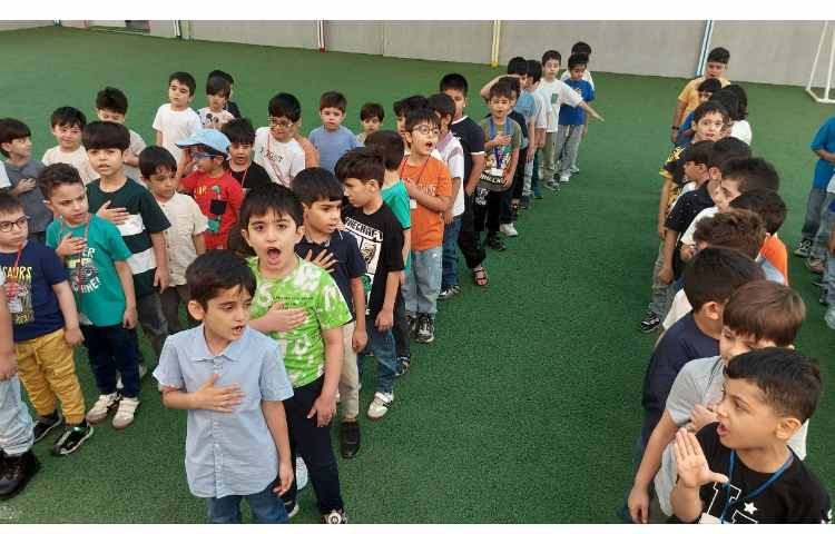 برگزاری مراسم صبحگاهی در سومین هفته پایگاه تابستانی 12