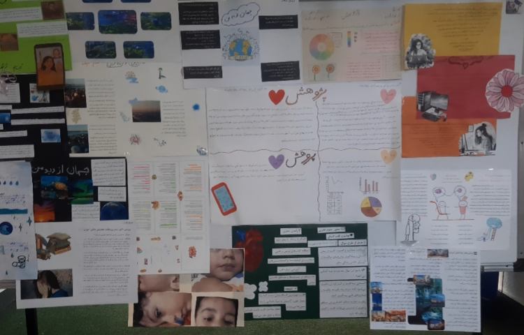 برگزاری نمایشگاه از پوسترها و دست سازه های هفته ملی علوم 9