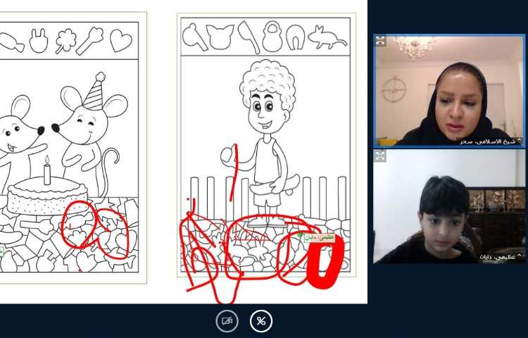 برگزاری کلاسهای آنلاین دبستان علوی در روزهای تعطیل آلودگی هوا 3