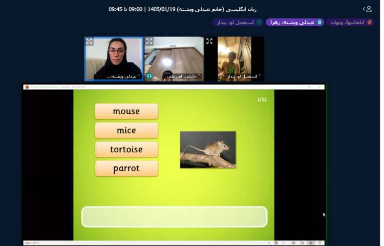 برگزاری کلاس آنلاین زبان انگلیسی 21