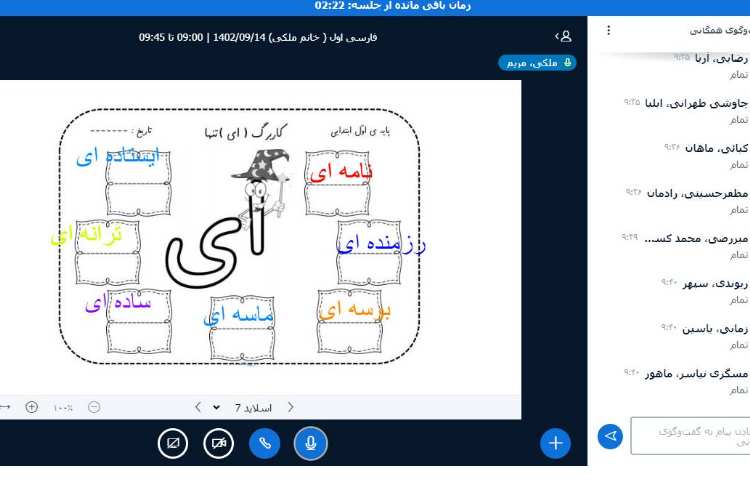 برگزاری کلاس آنلاین 1