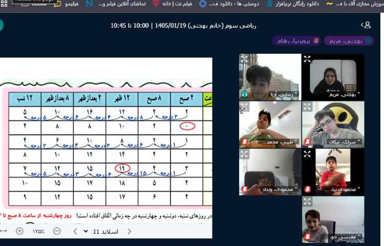برگزاری کلاس آنلاین 17