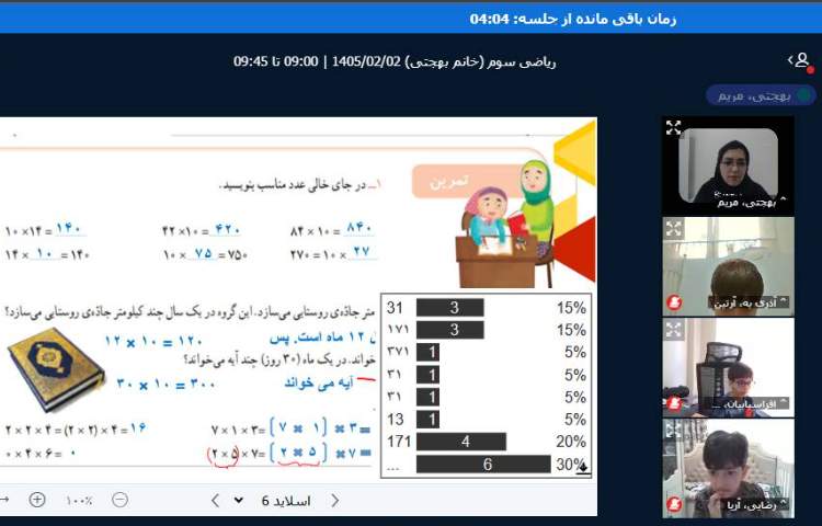 برگزاری کلاس آنلاین 17