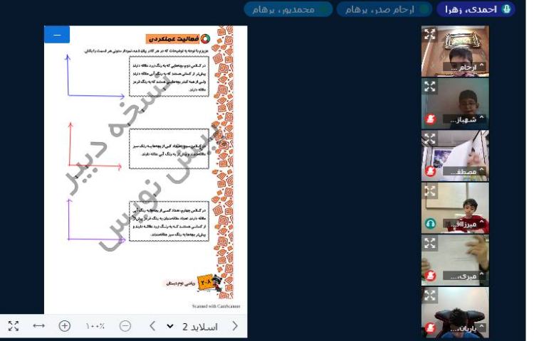 برگزاری کلاس آنلاین 22