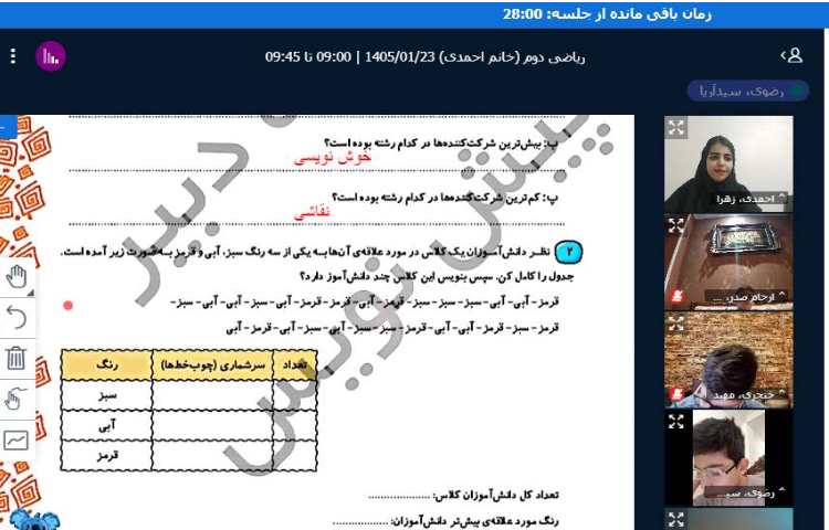 برگزاری کلاس آنلاین 26