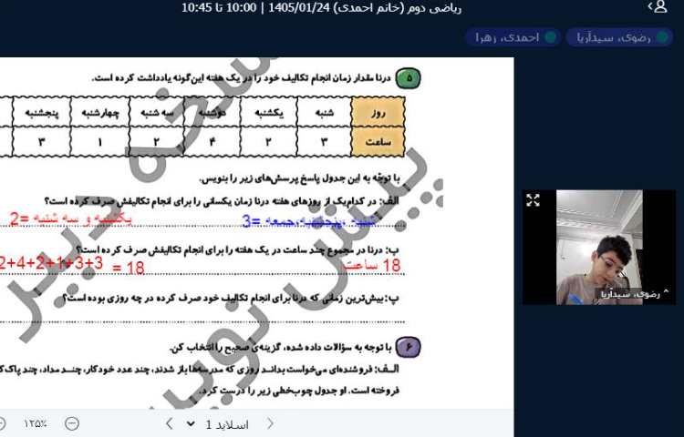 برگزاری کلاس آنلاین 6