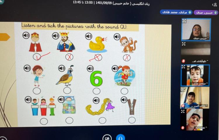 :برگزاری کلاس های پایه، زبان و فوق برنامه و تبریک روز پرستار در کلاس های آنلاین دبستان علوی 13