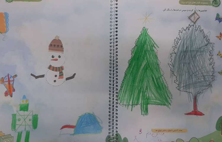 بریدن پازل و درست کردن آن به همراه عزیزانم در کلاس شاپرک 1