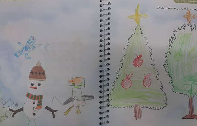 بریدن پازل و درست کردن آن به همراه عزیزانم در کلاس شاپرک 2