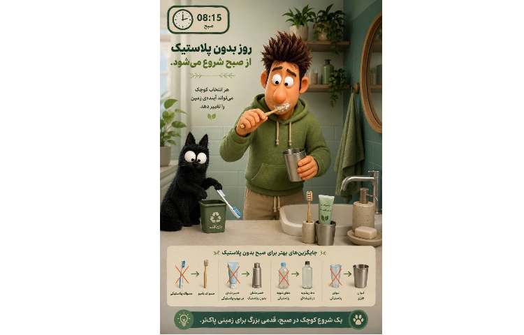 بهداشت روز بدون پلاستیک از صبح شروع میشه