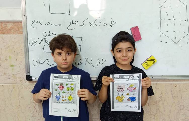 به دست آوردن مساحت شکل های مختلف و حل کاربرگ مربوطه 3