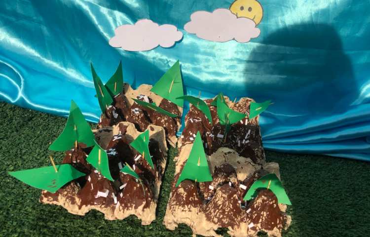 به مناسبت روز کوهستان کوه درست کردیم 3