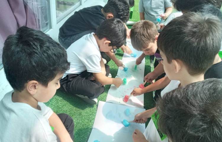 تابستانه/یخ‌های رنگی و رنگ آمیزی و نقاشی با آن 1