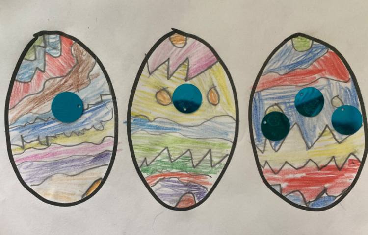 :تخم مرغ رنگی و زیبا نویسی 15