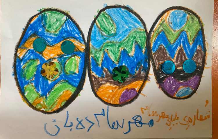 :تخم مرغ رنگی و زیبا نویسی 5