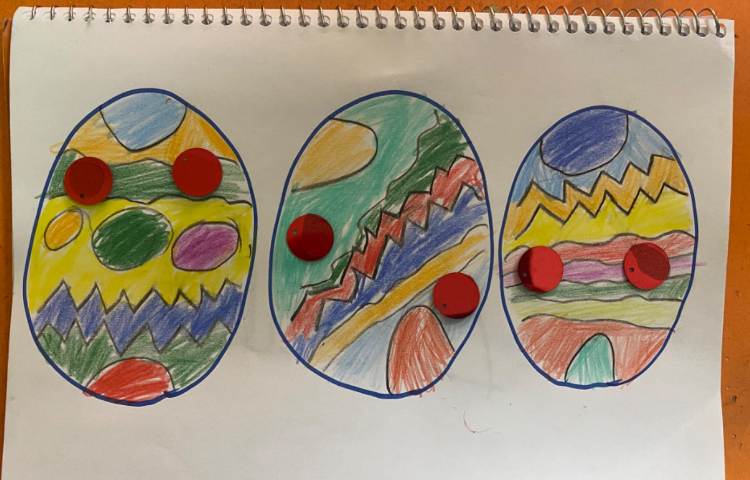 :تخم مرغ رنگی و زیبا نویسی 6