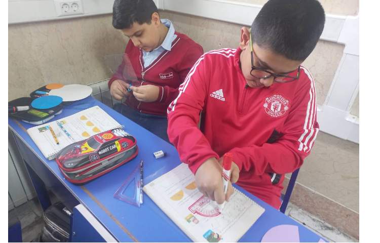 تدریس انواع زاویه و روش های مقایسه ی زاویه ها با یکدیگر به کمک نیم دایره ی طلقی شفاف