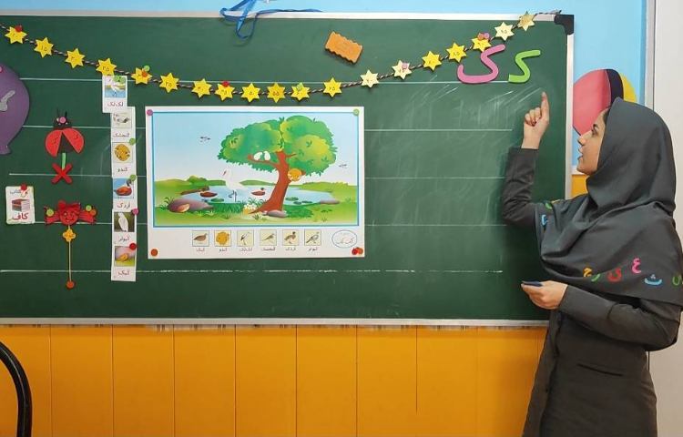 :تدریس ترکیب ها و ساخت کلمات با نشانه ی جدید (ک)